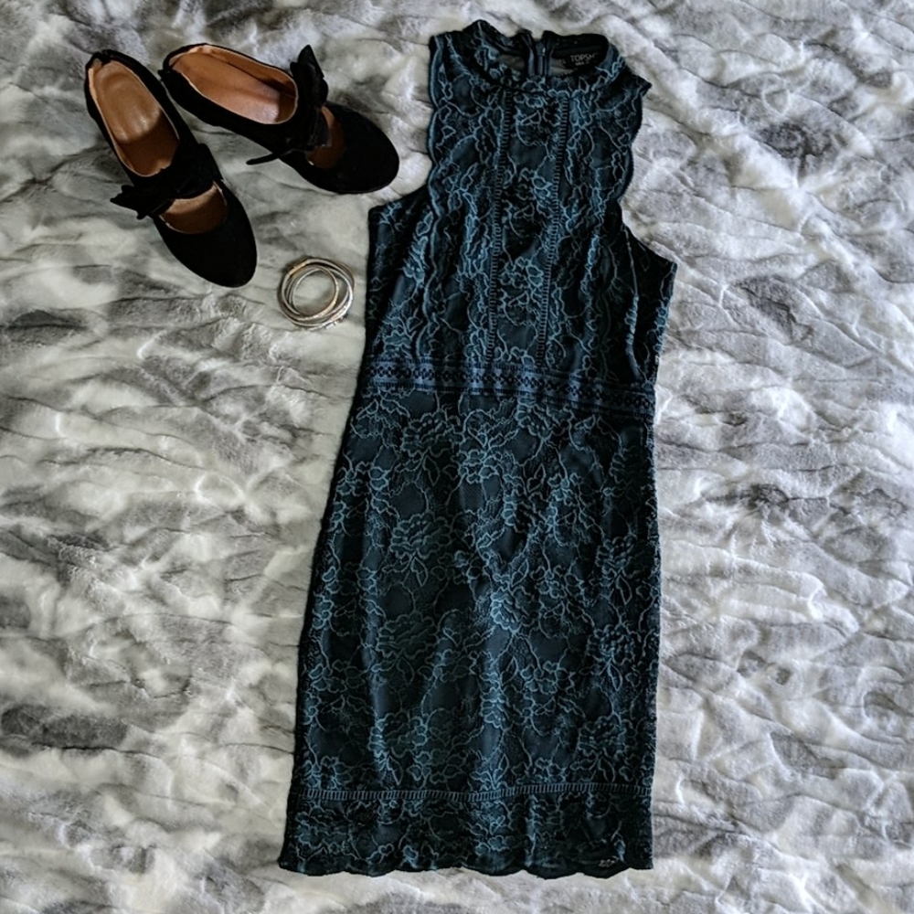 Topshop High Neck Dress